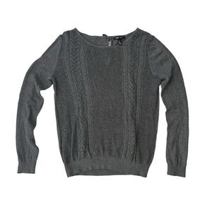 MNG Basics Sweater With Cute Bows Grey Size Medium